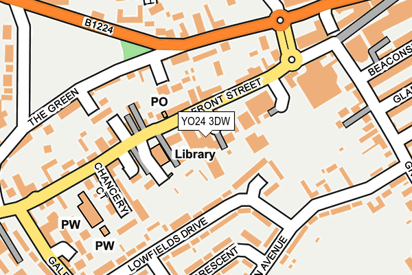 YO24 3DW map - OS OpenMap – Local (Ordnance Survey)