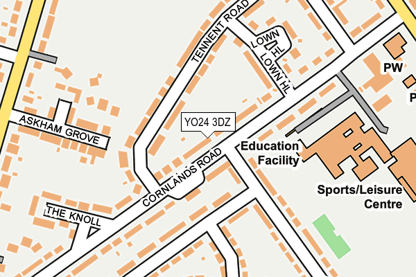 YO24 3DZ map - OS OpenMap – Local (Ordnance Survey)