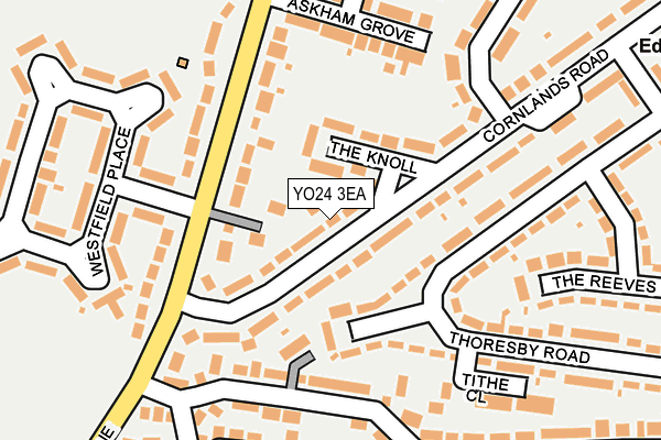 YO24 3EA map - OS OpenMap – Local (Ordnance Survey)