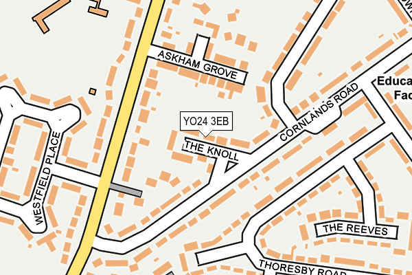 YO24 3EB map - OS OpenMap – Local (Ordnance Survey)