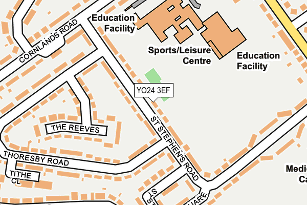 YO24 3EF map - OS OpenMap – Local (Ordnance Survey)
