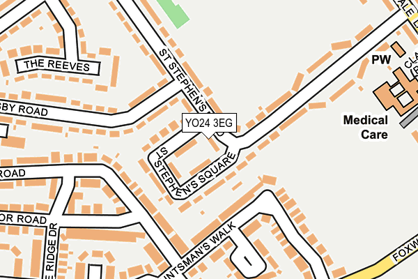YO24 3EG map - OS OpenMap – Local (Ordnance Survey)