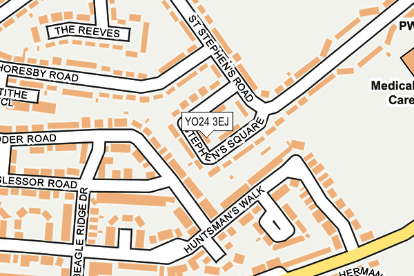 YO24 3EJ map - OS OpenMap – Local (Ordnance Survey)