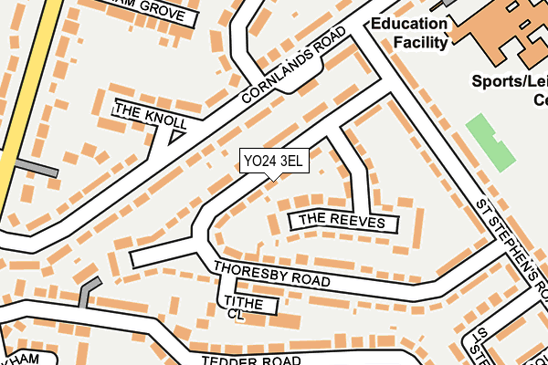 YO24 3EL map - OS OpenMap – Local (Ordnance Survey)