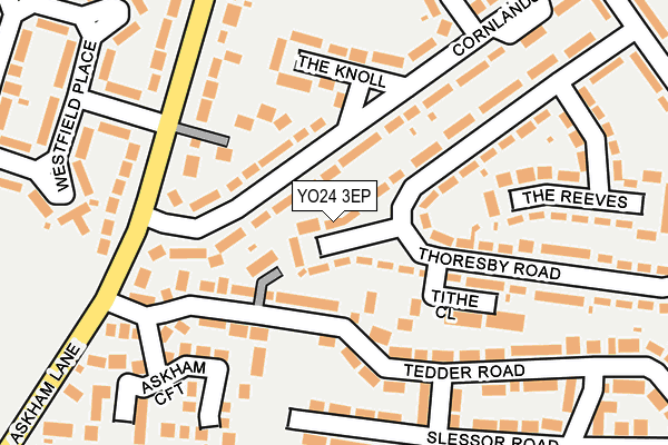 YO24 3EP map - OS OpenMap – Local (Ordnance Survey)