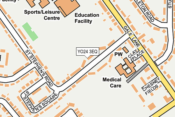 YO24 3EQ map - OS OpenMap – Local (Ordnance Survey)