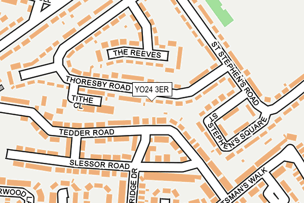 YO24 3ER map - OS OpenMap – Local (Ordnance Survey)