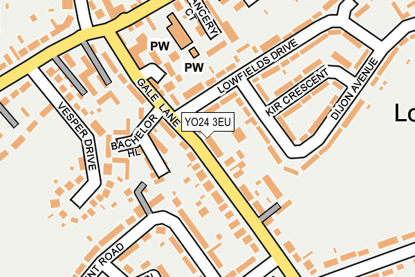 YO24 3EU map - OS OpenMap – Local (Ordnance Survey)