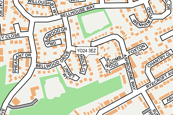 YO24 3EZ map - OS OpenMap – Local (Ordnance Survey)