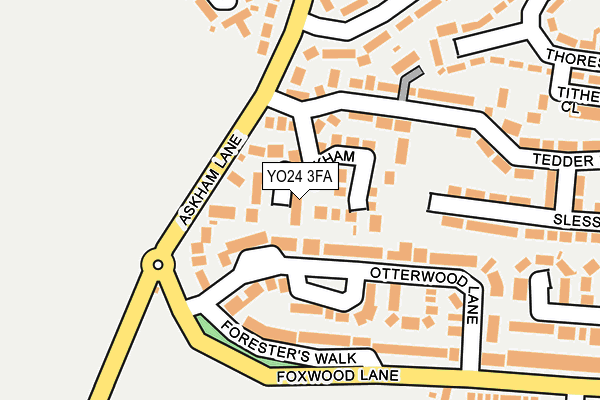 YO24 3FA map - OS OpenMap – Local (Ordnance Survey)