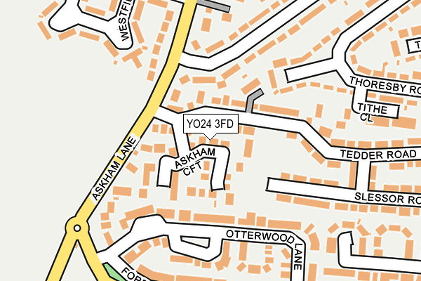 YO24 3FD map - OS OpenMap – Local (Ordnance Survey)