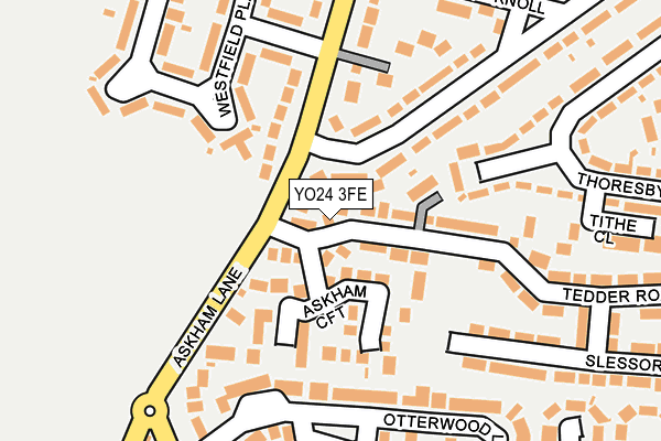 YO24 3FE map - OS OpenMap – Local (Ordnance Survey)