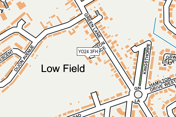 YO24 3FH map - OS OpenMap – Local (Ordnance Survey)