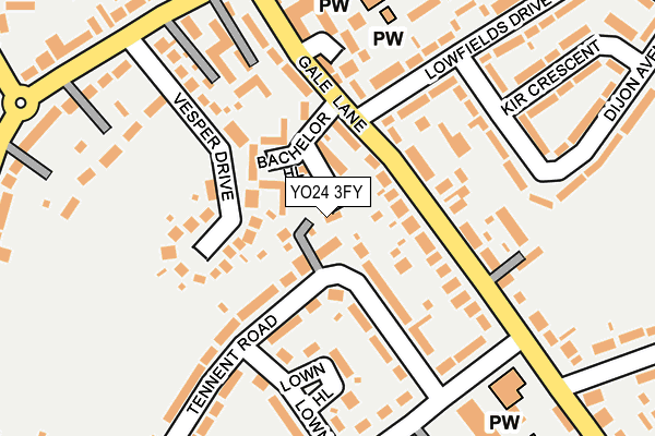 YO24 3FY map - OS OpenMap – Local (Ordnance Survey)