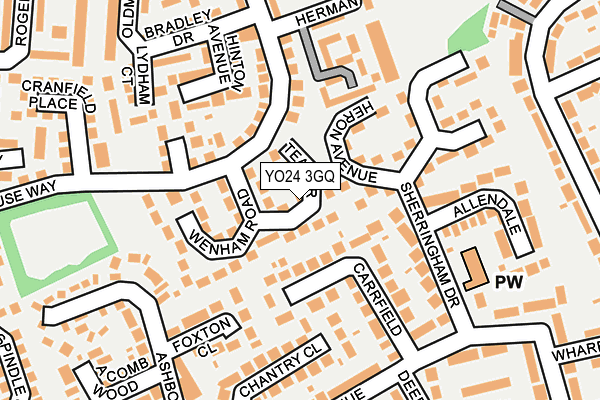YO24 3GQ map - OS OpenMap – Local (Ordnance Survey)