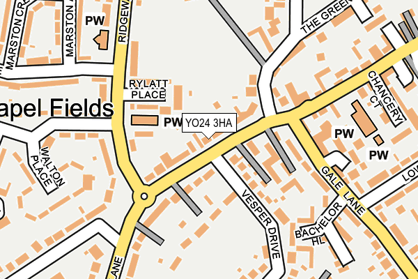 YO24 3HA map - OS OpenMap – Local (Ordnance Survey)