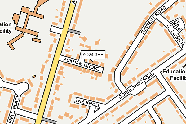 YO24 3HE map - OS OpenMap – Local (Ordnance Survey)