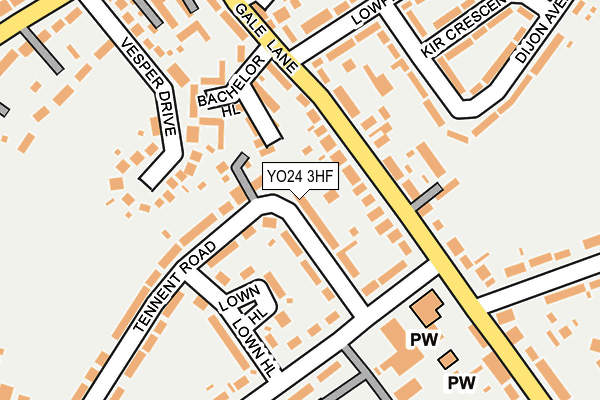 YO24 3HF map - OS OpenMap – Local (Ordnance Survey)