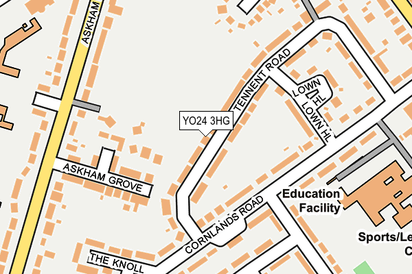 YO24 3HG map - OS OpenMap – Local (Ordnance Survey)