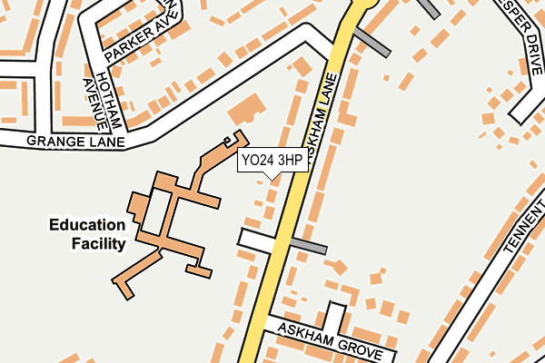 YO24 3HP map - OS OpenMap – Local (Ordnance Survey)