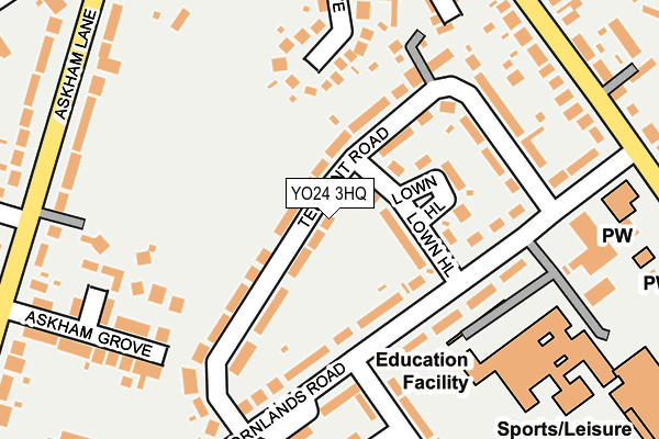 YO24 3HQ map - OS OpenMap – Local (Ordnance Survey)