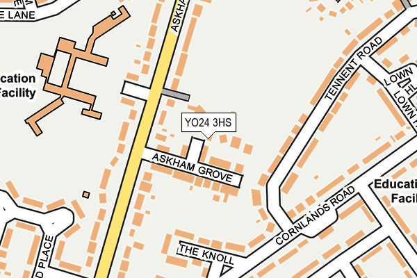 YO24 3HS map - OS OpenMap – Local (Ordnance Survey)