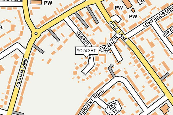 YO24 3HT map - OS OpenMap – Local (Ordnance Survey)
