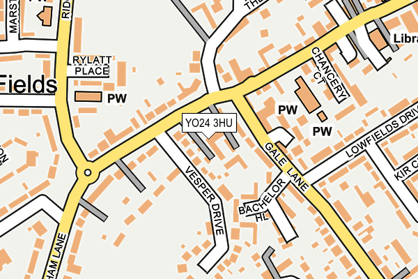 YO24 3HU map - OS OpenMap – Local (Ordnance Survey)