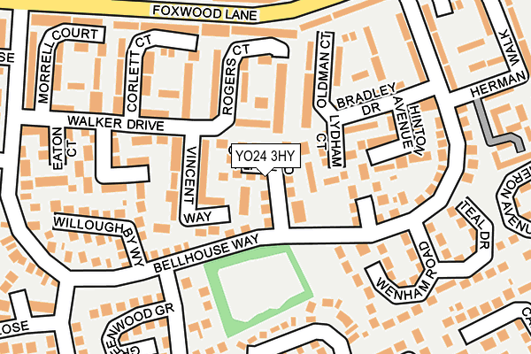 YO24 3HY map - OS OpenMap – Local (Ordnance Survey)