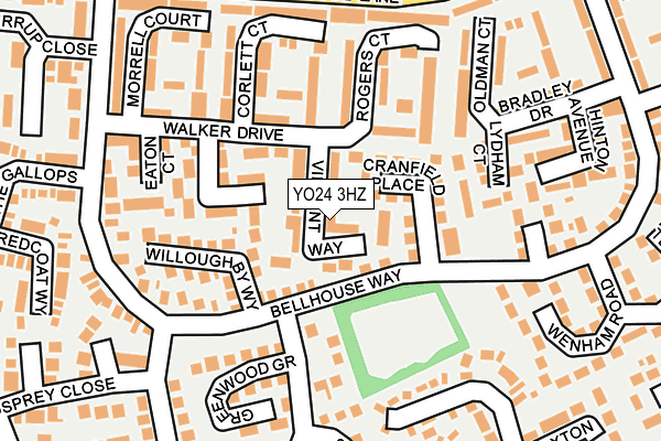 YO24 3HZ map - OS OpenMap – Local (Ordnance Survey)
