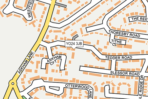 YO24 3JB map - OS OpenMap – Local (Ordnance Survey)
