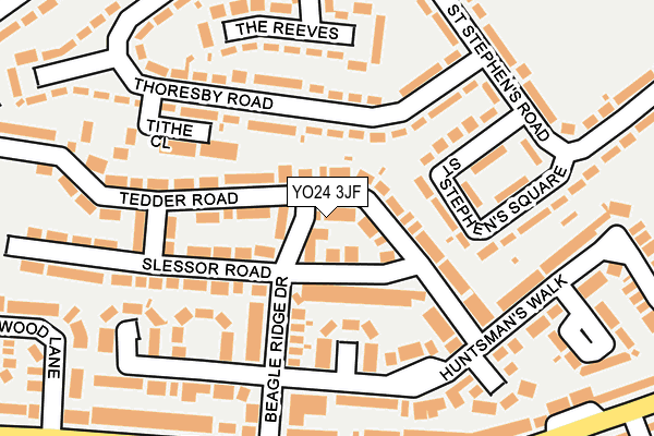 YO24 3JF map - OS OpenMap – Local (Ordnance Survey)