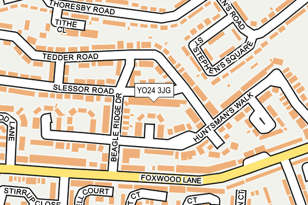 YO24 3JG map - OS OpenMap – Local (Ordnance Survey)