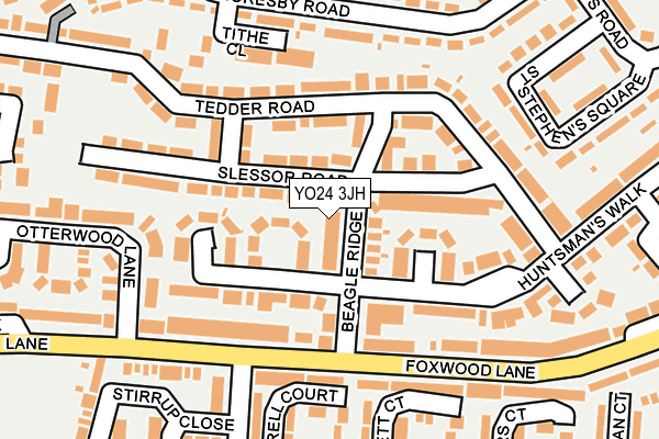 YO24 3JH map - OS OpenMap – Local (Ordnance Survey)