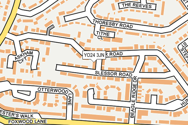 YO24 3JN map - OS OpenMap – Local (Ordnance Survey)
