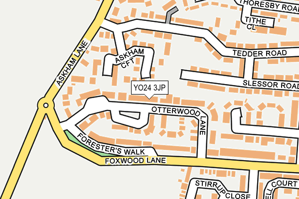 YO24 3JP map - OS OpenMap – Local (Ordnance Survey)