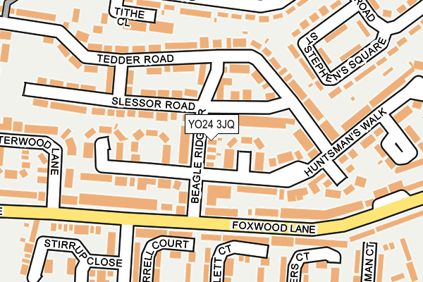 YO24 3JQ map - OS OpenMap – Local (Ordnance Survey)