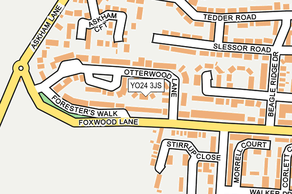 YO24 3JS map - OS OpenMap – Local (Ordnance Survey)