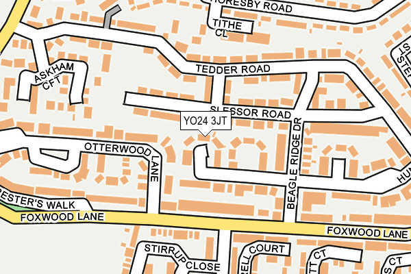YO24 3JT map - OS OpenMap – Local (Ordnance Survey)