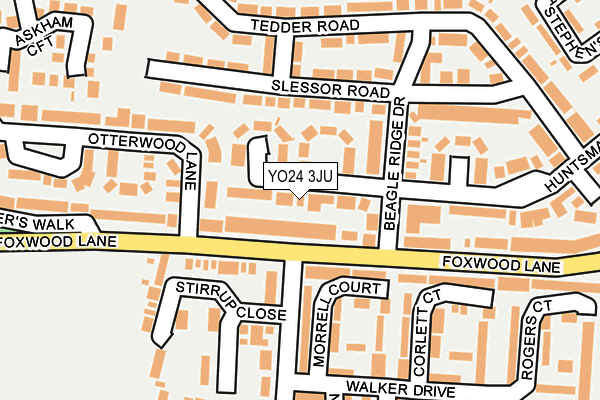 YO24 3JU map - OS OpenMap – Local (Ordnance Survey)