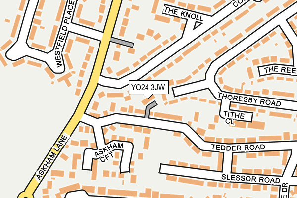 YO24 3JW map - OS OpenMap – Local (Ordnance Survey)