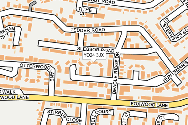 YO24 3JX map - OS OpenMap – Local (Ordnance Survey)
