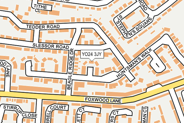 YO24 3JY map - OS OpenMap – Local (Ordnance Survey)