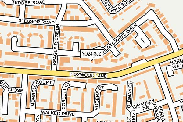 YO24 3JZ map - OS OpenMap – Local (Ordnance Survey)