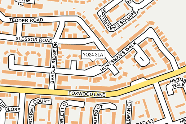 YO24 3LA map - OS OpenMap – Local (Ordnance Survey)