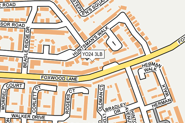YO24 3LB map - OS OpenMap – Local (Ordnance Survey)