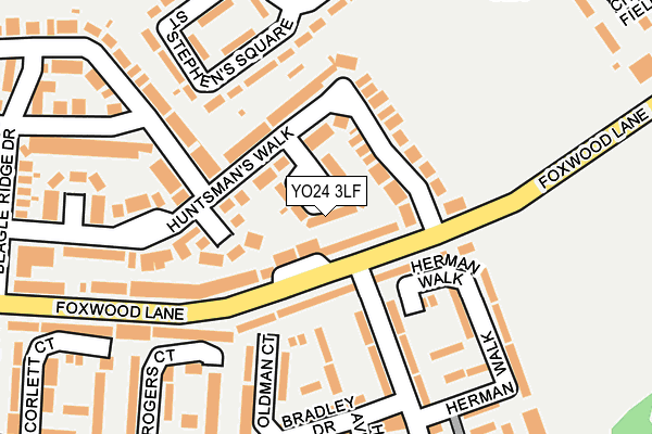 YO24 3LF map - OS OpenMap – Local (Ordnance Survey)