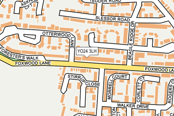 YO24 3LH map - OS OpenMap – Local (Ordnance Survey)