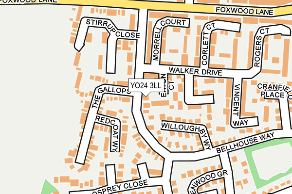 YO24 3LL map - OS OpenMap – Local (Ordnance Survey)
