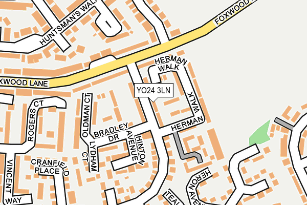 YO24 3LN map - OS OpenMap – Local (Ordnance Survey)